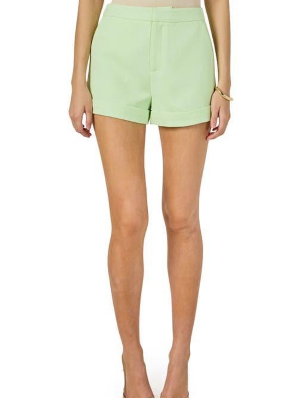 Endless Rose High Waisted Tailored Shorts Sugar Lime Size S
